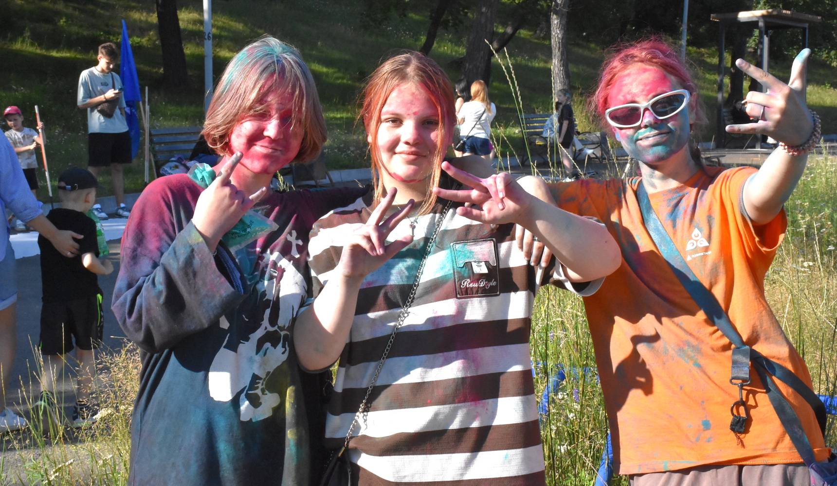 Уголок спорта в городском парке